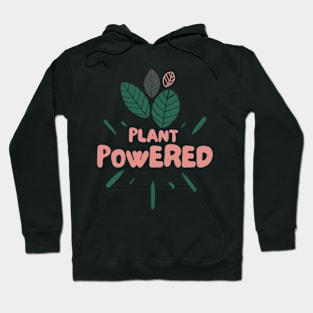 Plant Powered leaves Design Hoodie